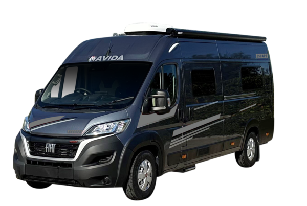 Avida Escape motorhome in metallic grey, showcasing modern design and features, relevant to Australia's motorhome lifestyle.